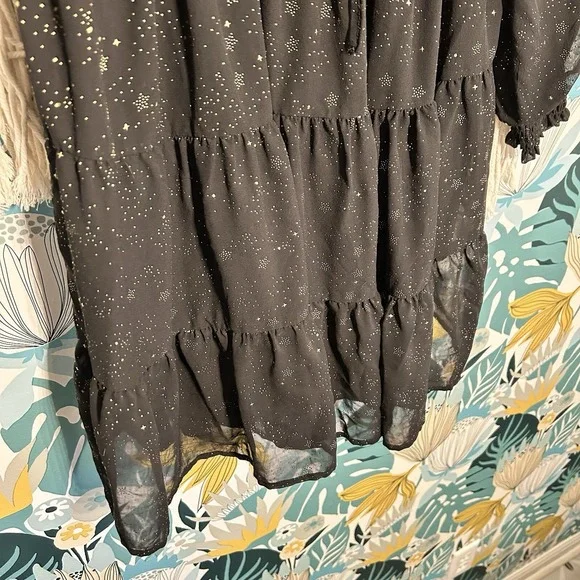 Blu Pepper Whimsigoth Y2K Fairy Grunge Black Dress Magical Dreamy Sz Medium - Picture 4 of 6